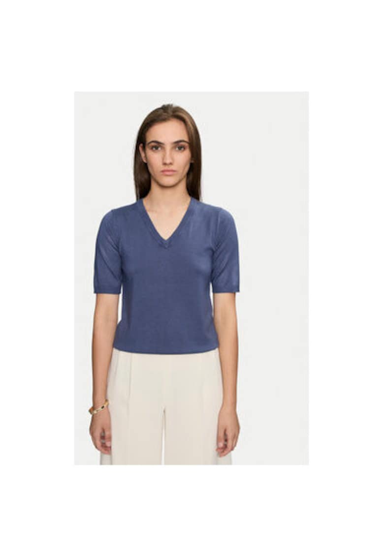 Pulover dama - 303964665 - Viscoza/Poliamida - Albastru - Albastru