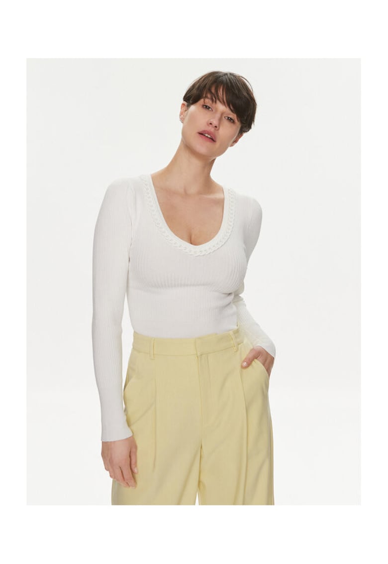 Pulover dama - 303917432 - Viscoza/Poliamida - Bej - Bej