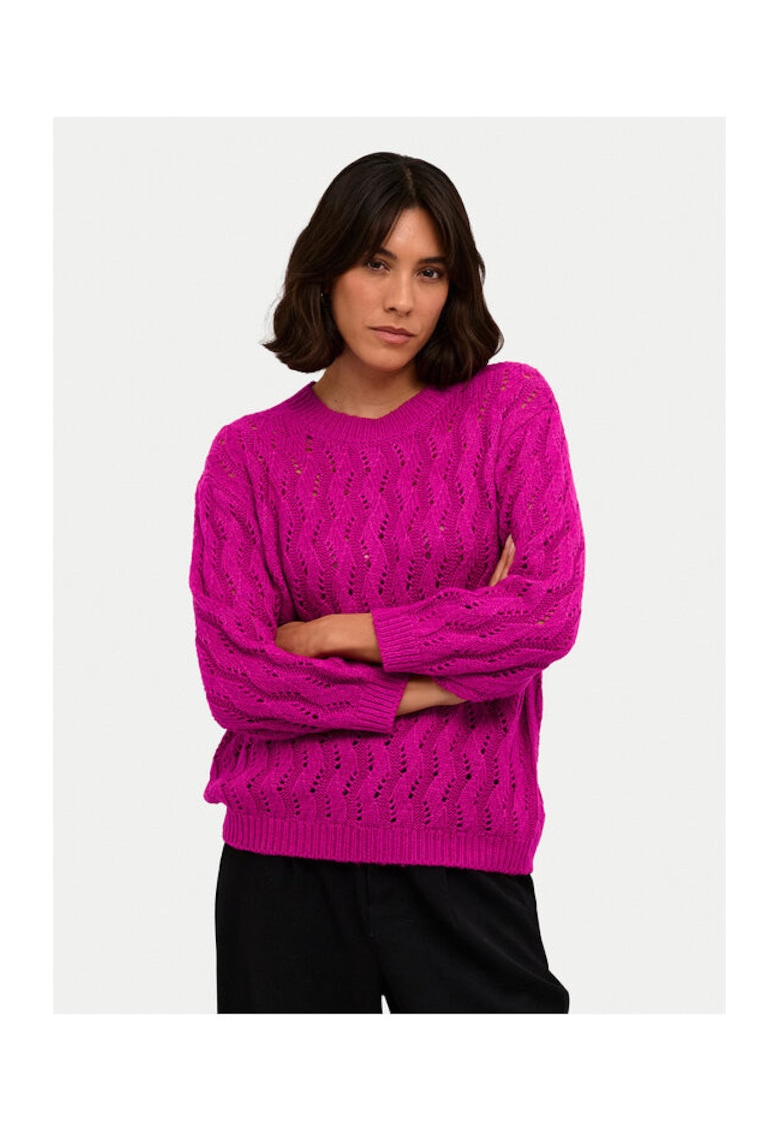Pulover dama - 303964795 - Bumbac/Acril - Roz - Roz