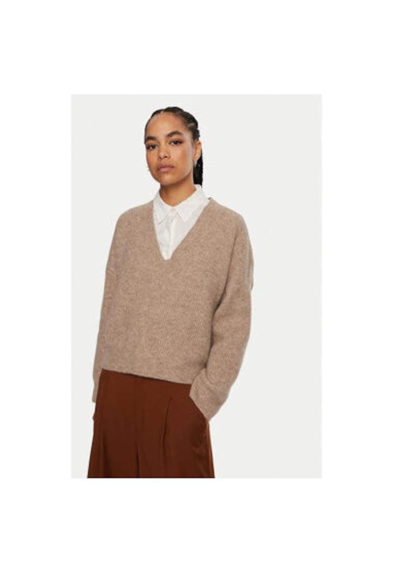 Pulover dama -  304354151 - Lana Alpaca/Lana/Poliester reciclat - Bej