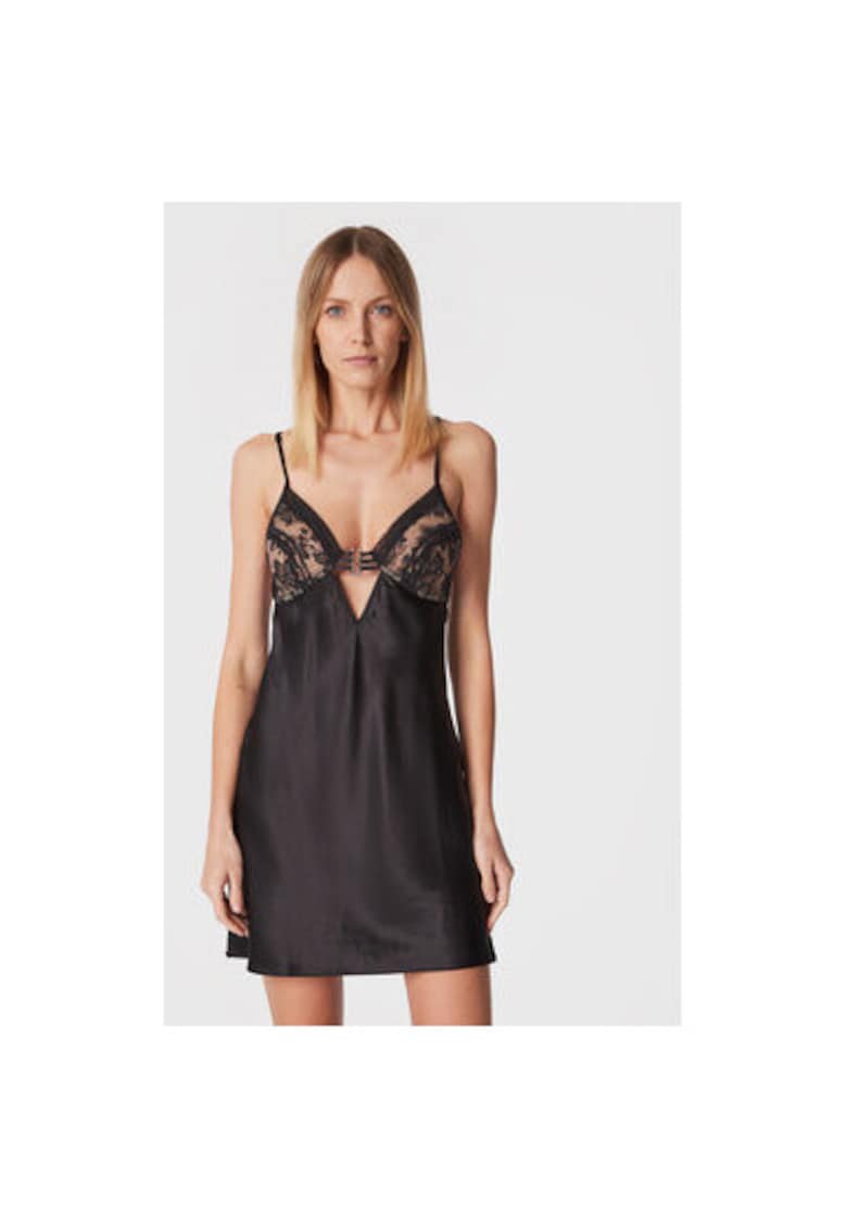 Camasa de noapte dama -  301212768 - Matase - Negru