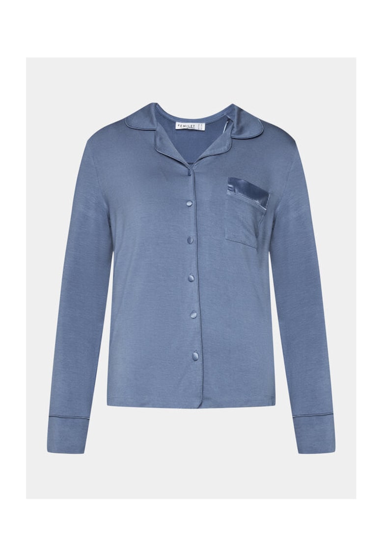 Camasa de noapte dama - 303817329 - Viscoza - Albastru