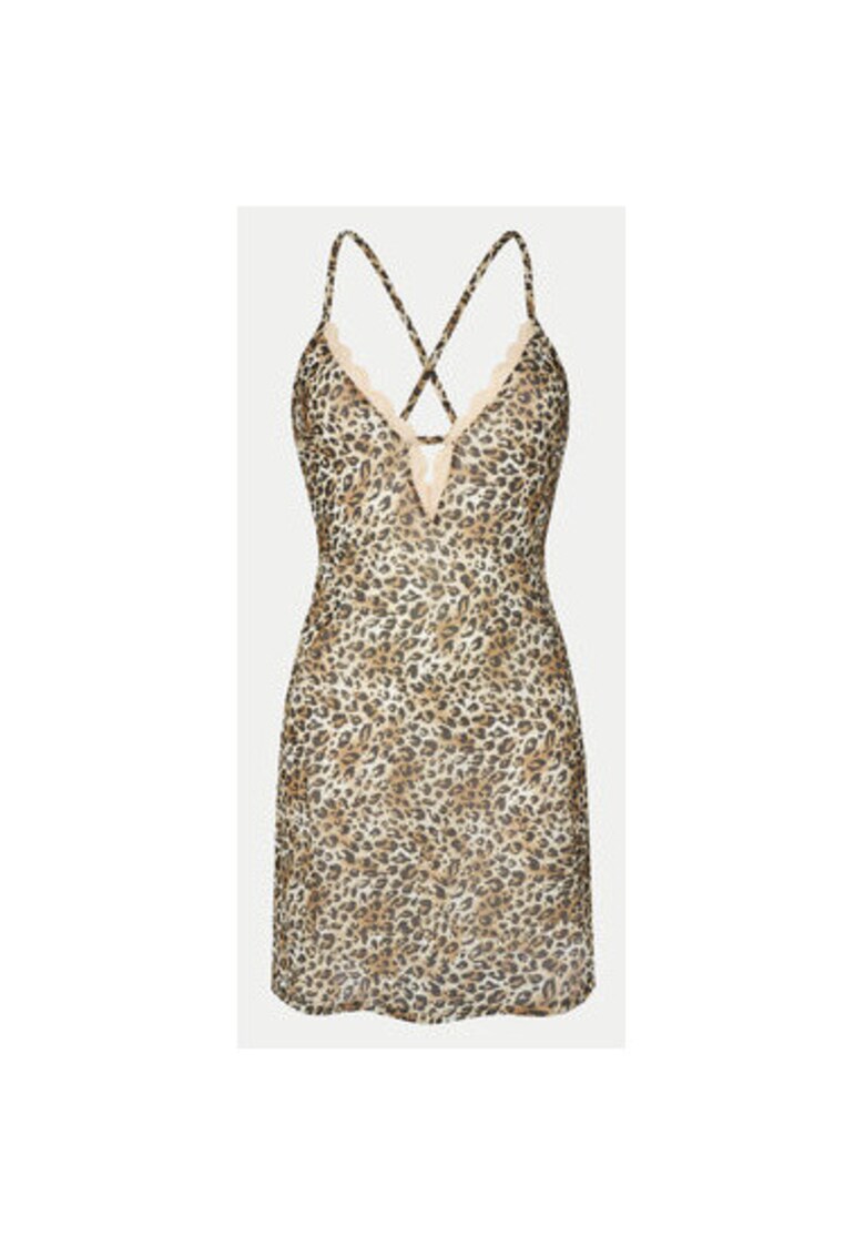 Camasa de noapte dama - 305229762 - Poliamida - Bej