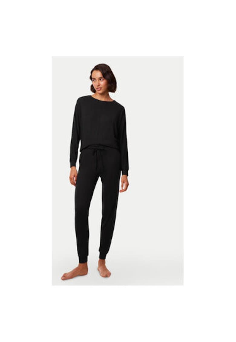 Pantaloni de pijama dama -  304533686 - Viscoza/Poliester - Negru