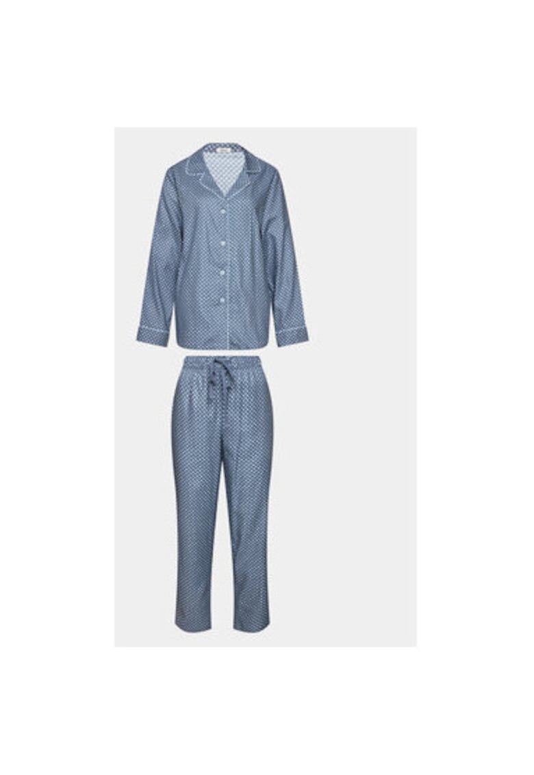 Pijama dama -  302994618 - Viscoza/Bumbac - Albastru