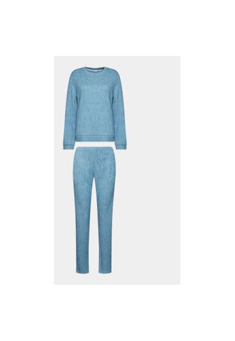 Pijama dama - 302994106 - Viscoza/Poliester - Albastru Pijama dama - 302994106 - Viscoza/Poliester - Albastru