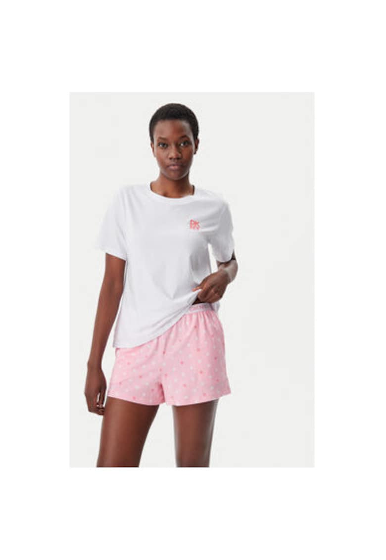 Pijama dama -  305145611 - Bumbac/Poliester - Alb