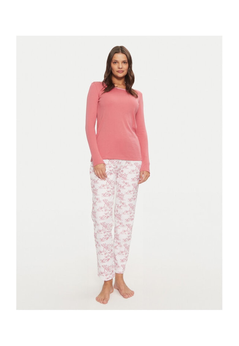 Pijama dama - 304525230 - Poliester/Bumbac - Gri