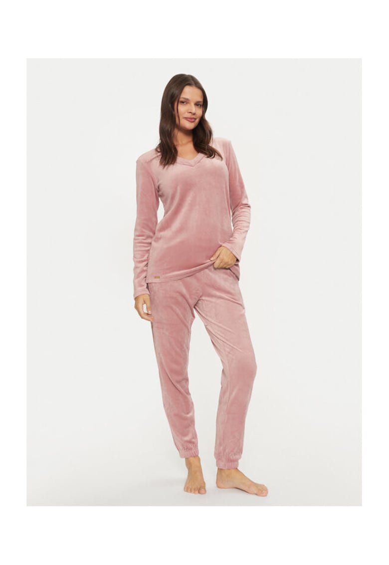 Pijama dama - 304524936 - Poliester - Roz