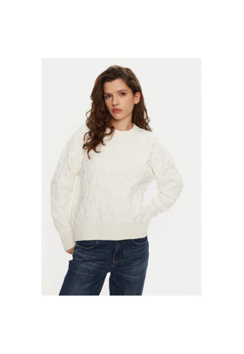 Pulover dama - 304269349 - Poliester reciclat/Viscoza/Nylon - Bej - Bej