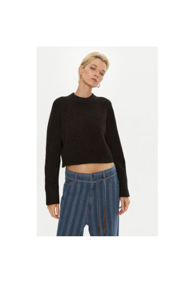 Pulover dama -  304750137 - Lana Alpaca/Lana/Poliester reciclat - Gri Pulover dama -  304750137 - Lana Alpaca/Lana/Poliester reciclat - Gri