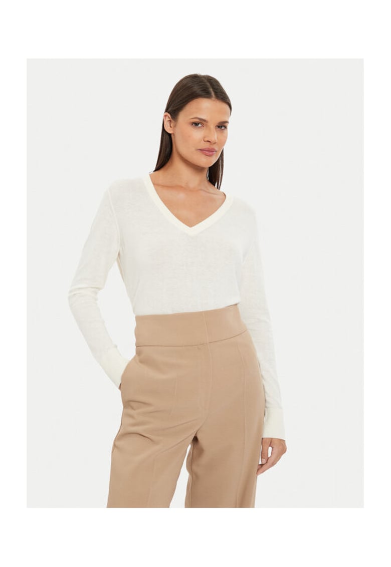 Pulover dama - 304177811 - Bumbac/Modal - Bej - Bej