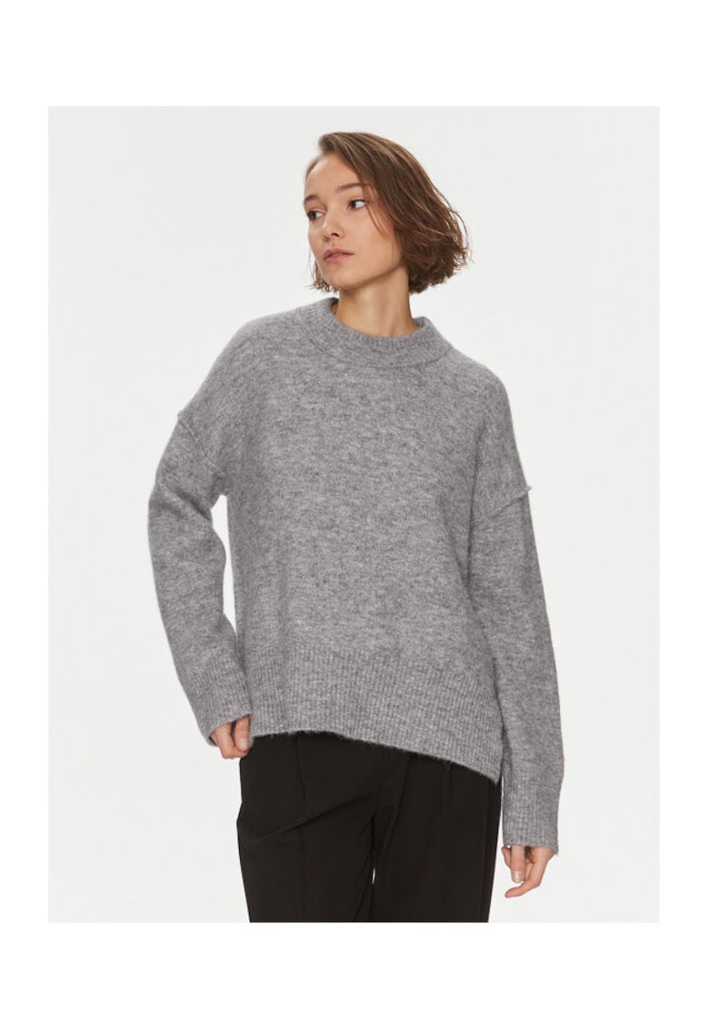 Pulover dama - 304007750 - Lana Alpaca/Lana/Poliester reciclat - Gri - Gri