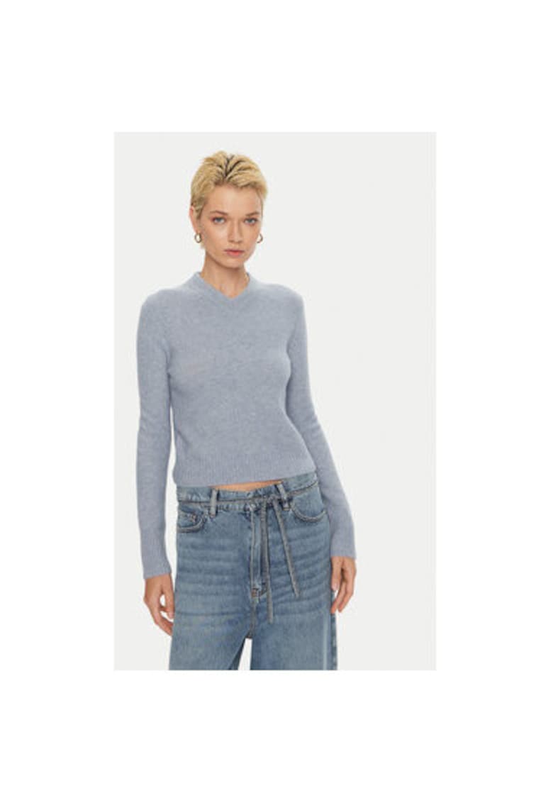 Pulover dama -  304750144 - Lana Alpaca/Lana/Poliester reciclat - Albastru
