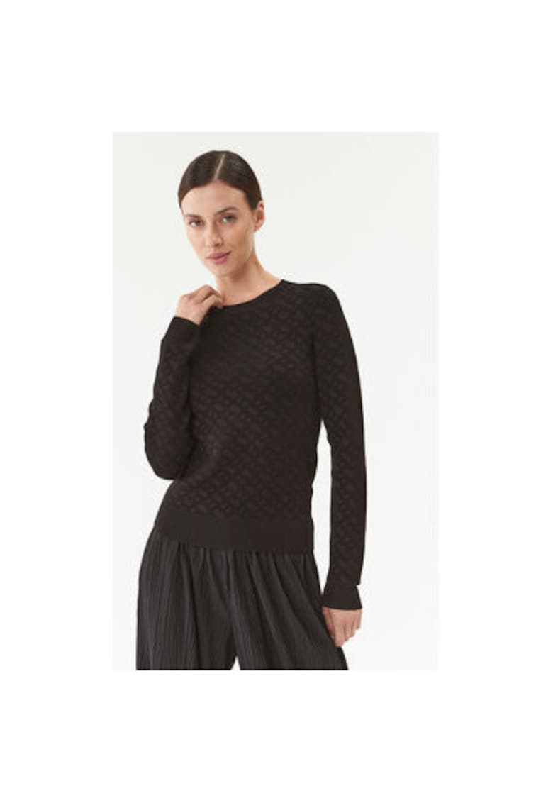Pulover dama - 303311704 - Viscoza/Poliamida - Negru - Negru