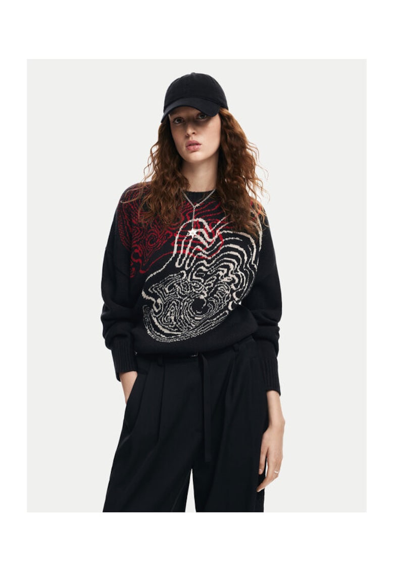 Pulover dama - 304477621 - Acril/Lana - Negru - Negru