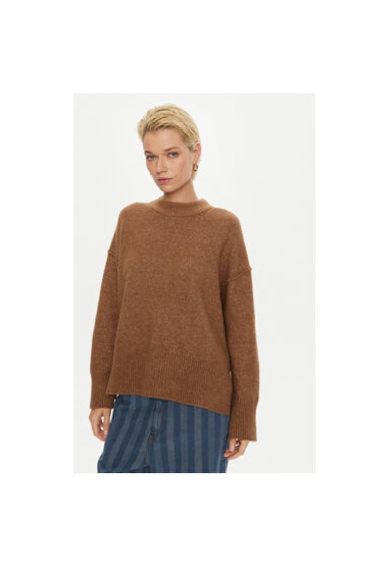 Pulover dama -  304750120 - Lana Alpaca/Lana/Poliester reciclat - Maro