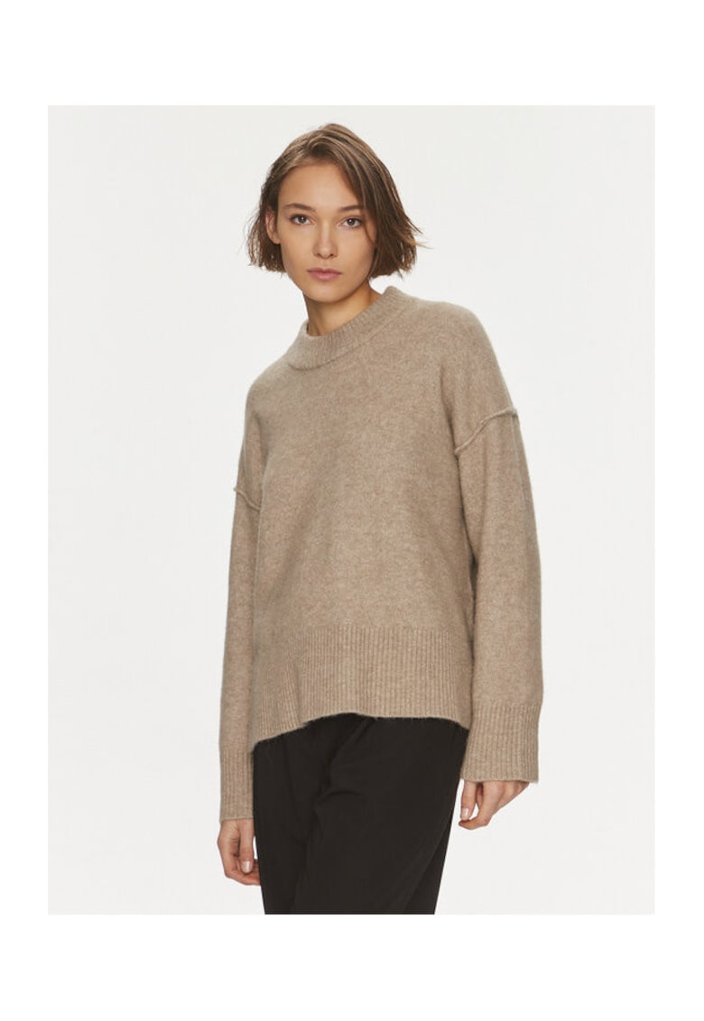 Pulover dama - 304007743 - Lana Alpaca/Lana/Poliamida - Bej - Bej