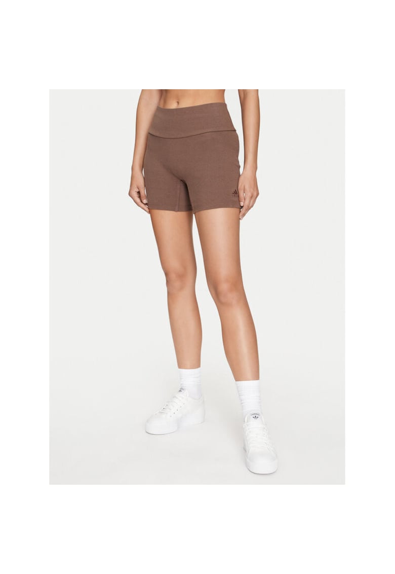 Pantaloni scurti dama - 303899516 - Viscoza/Bumbac/Elastan - Maro - Maro