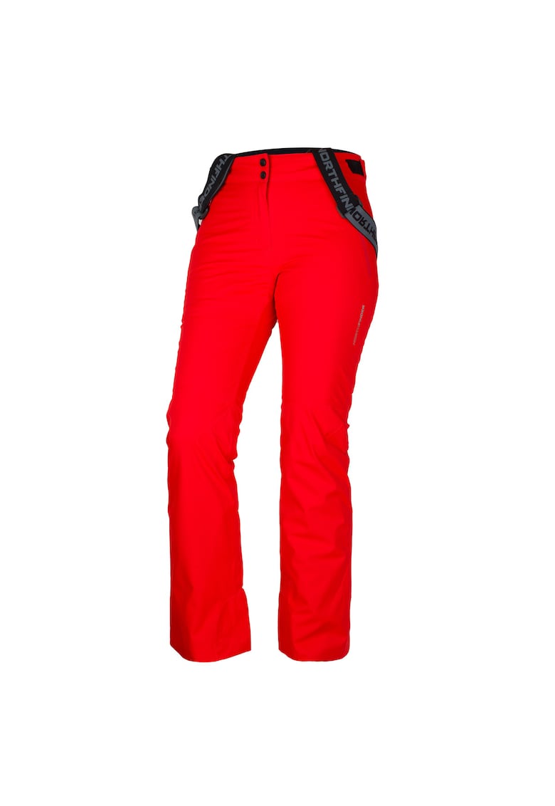 Northfinder Pantaloni schi 10K/10K cu bretele dama Tamera - Rosu