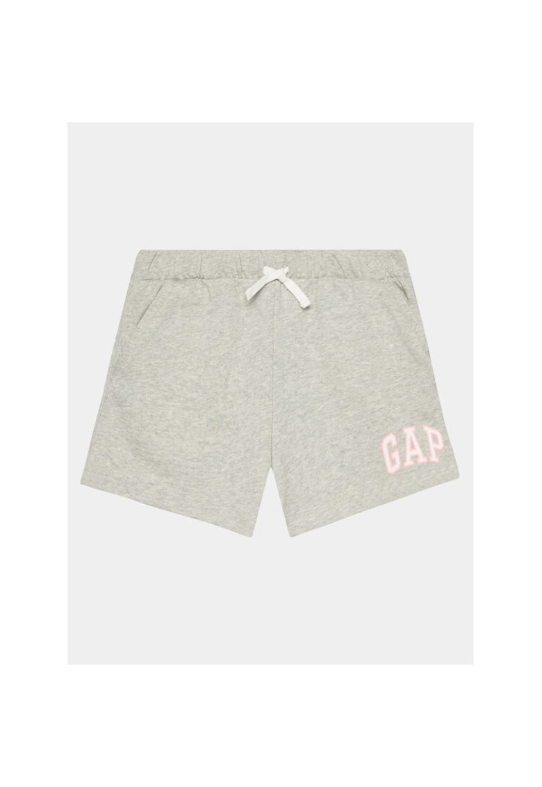 Pantaloni scurti fete - 304145254 - Bumbac/Poliester - Gri - Gri