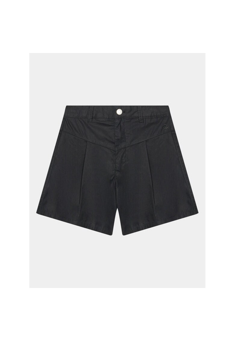 Pantaloni scurti fete - 302098941 - Bumbac - Negru - Negru