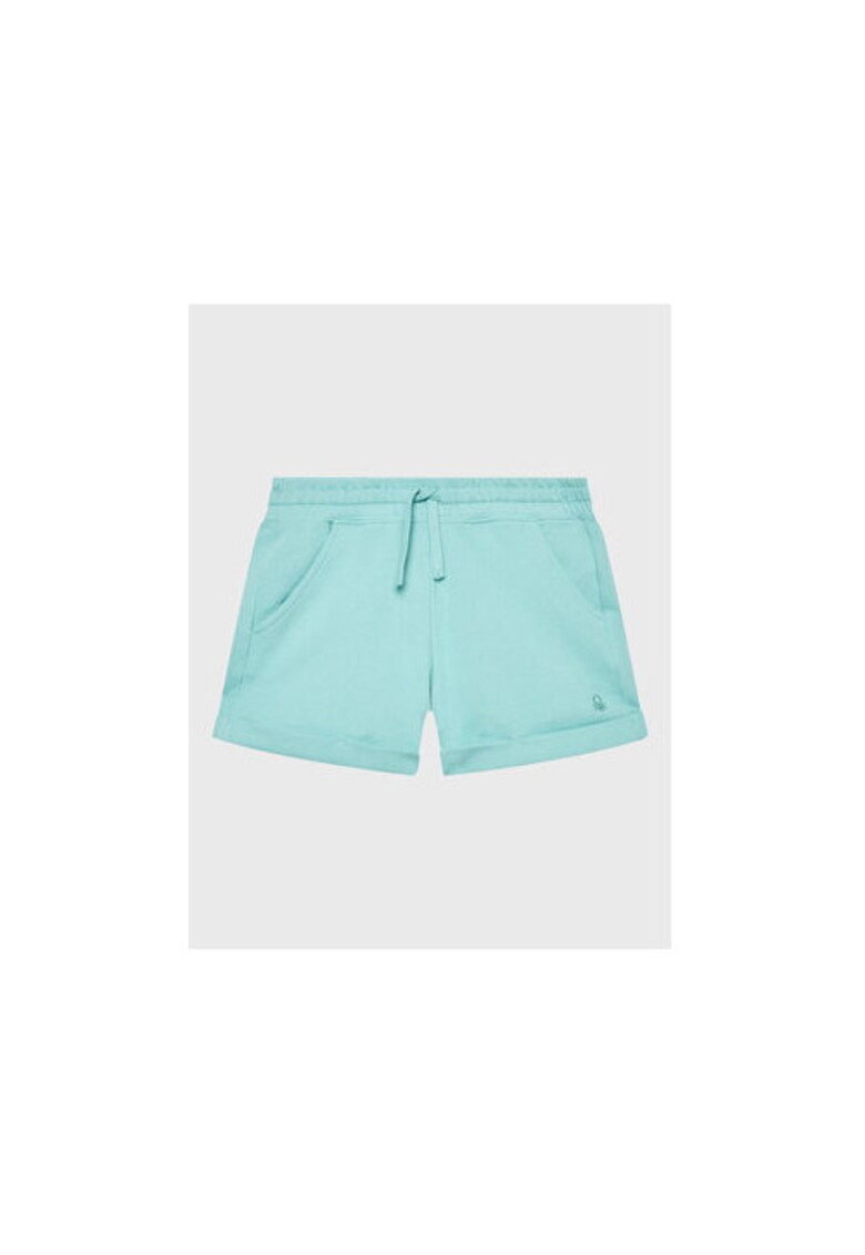 Pantaloni scurti fete - 301771104 - Bumbac - Albastru - Albastru