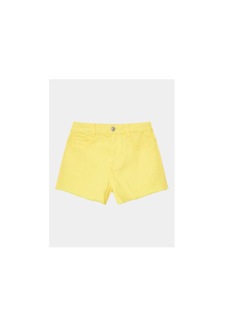 Pantaloni scurti fete - 302099221 - Bumbac/Poliester - Galben - Galben
