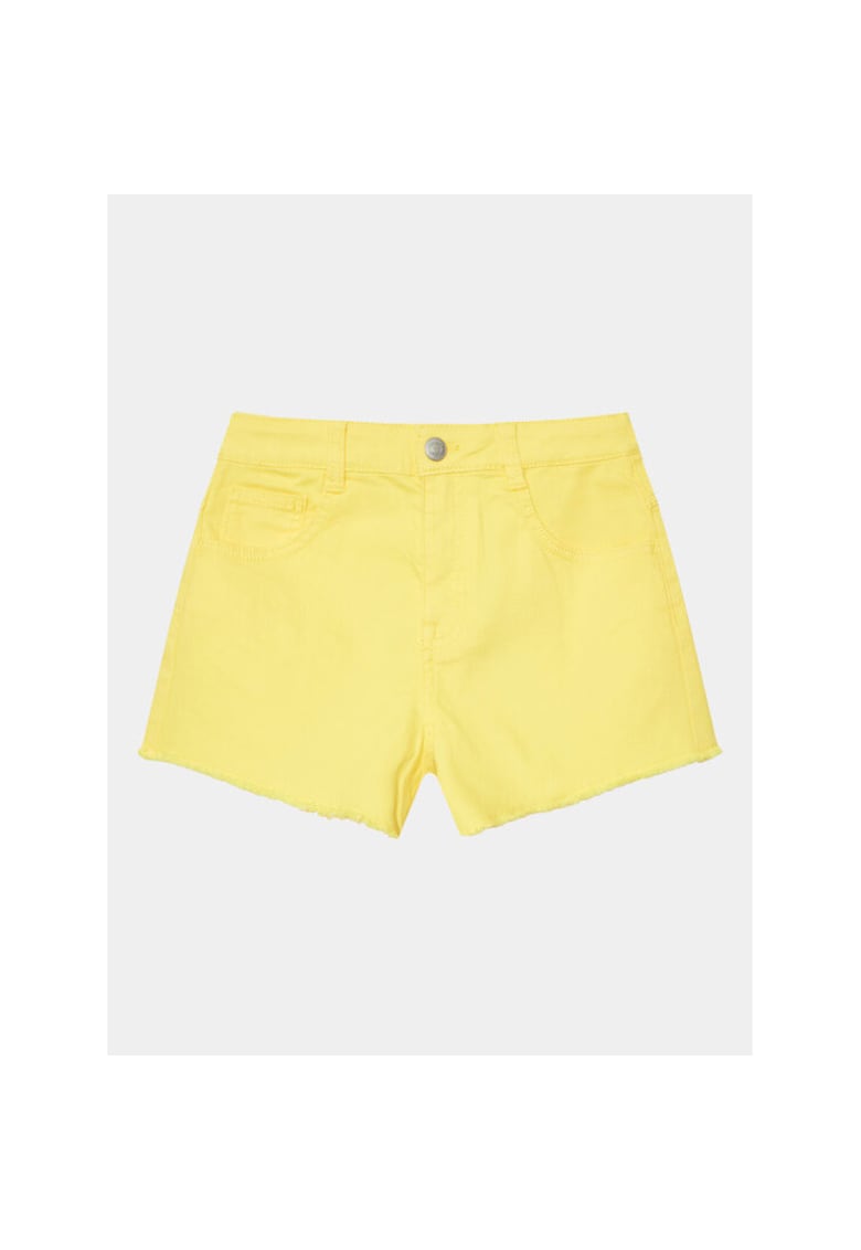 Pantaloni scurti fete - 302099221 - Bumbac/Poliester - Galben - Galben