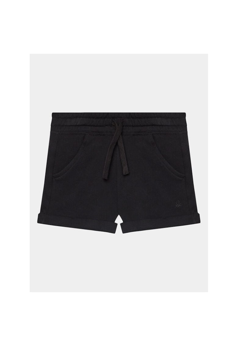 Pantaloni scurti fete - 303817916 - Bumbac - Negru - Negru
