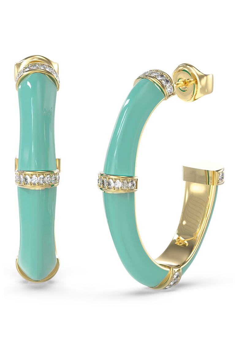 Cercei semiluna cu cristale