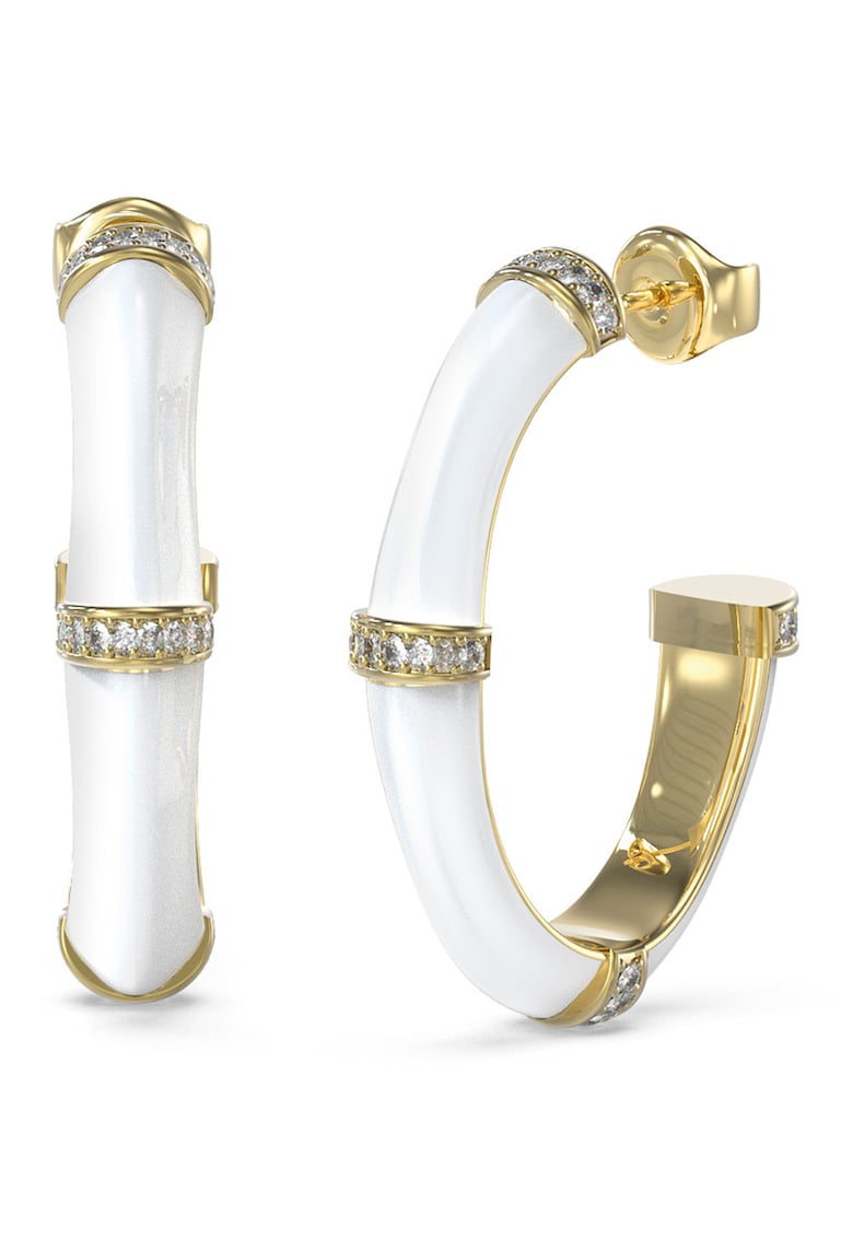 Cercei semiluna cu cristale