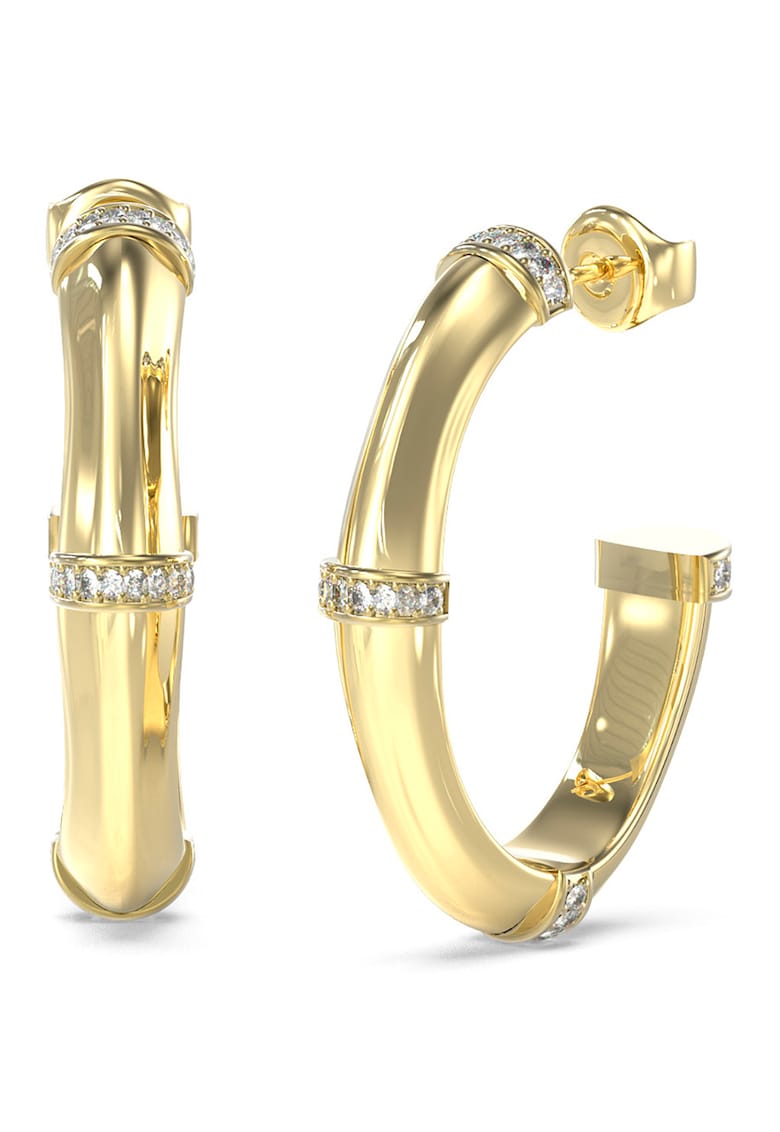 Cercei de otel inoxidabil cu cristale Cercei de otel inoxidabil cu cristale