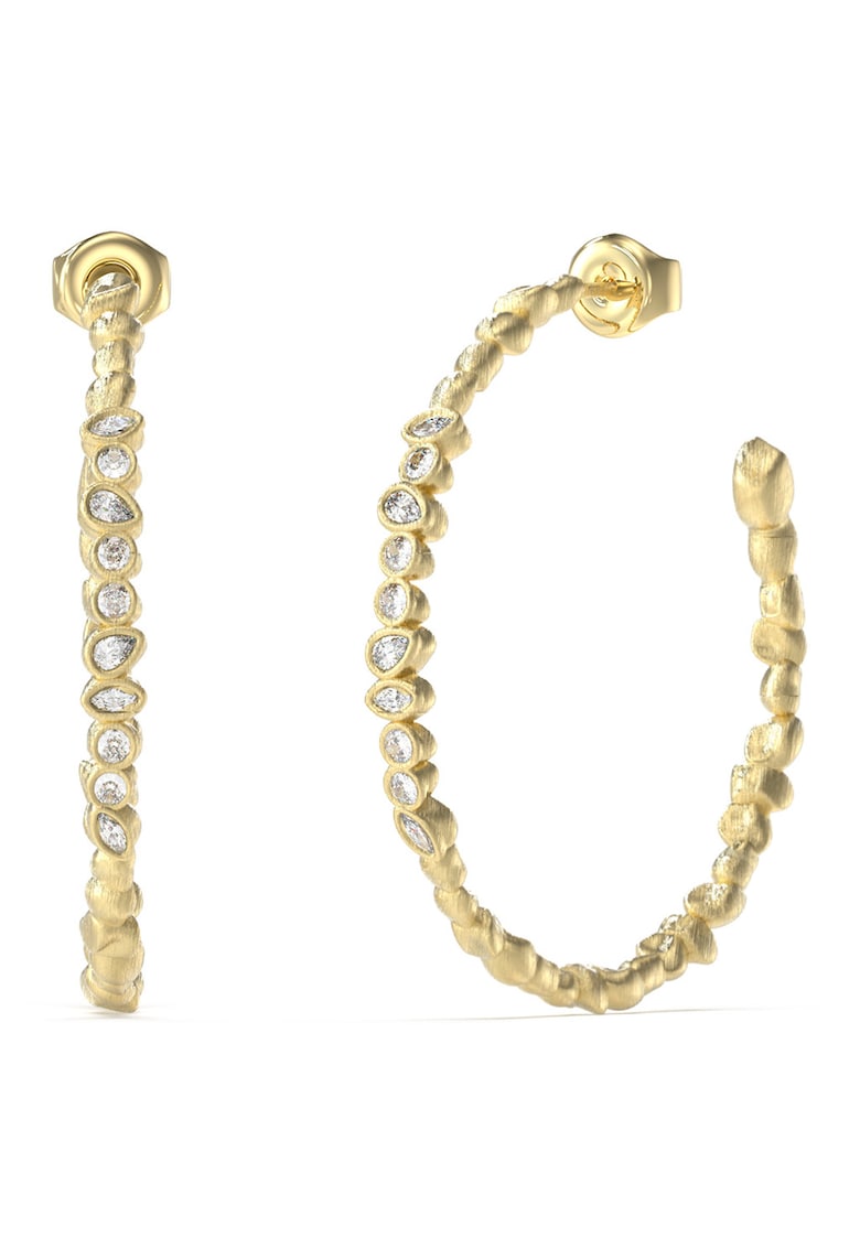 Cercei rotunzi cu cristale