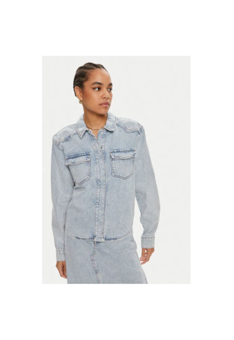 Camasa dama -  304354410 - Bumbac - Albastru