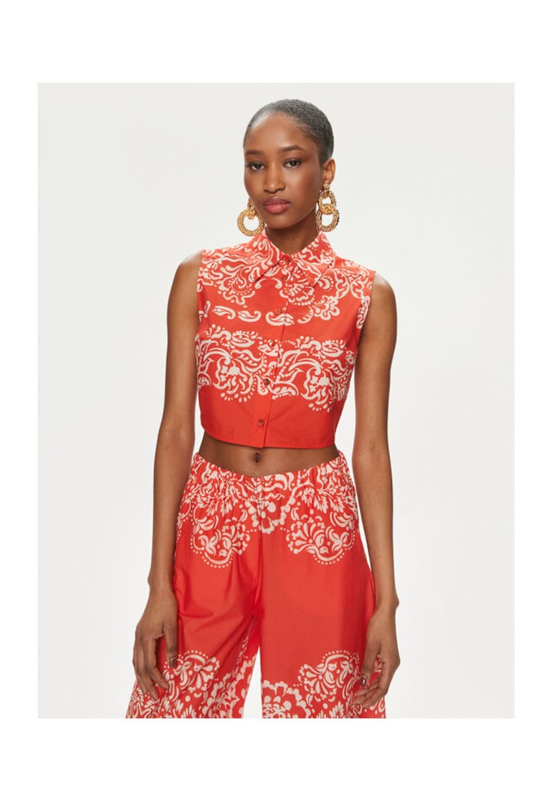 Camasa Dama - 303694050 - Bumbac - Portocaliu - Portocaliu