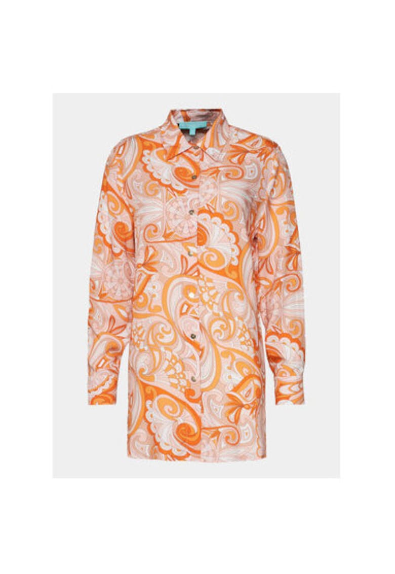 Camasa dama - 303700669 - Viscoza - Portocaliu Camasa dama - 303700669 - Viscoza - Portocaliu