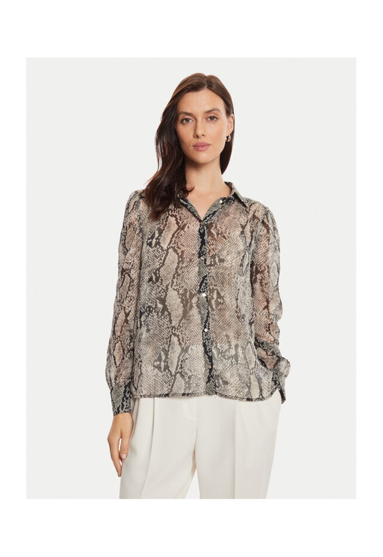 Camasa dama - 304480508 - Poliester - Bej - Bej