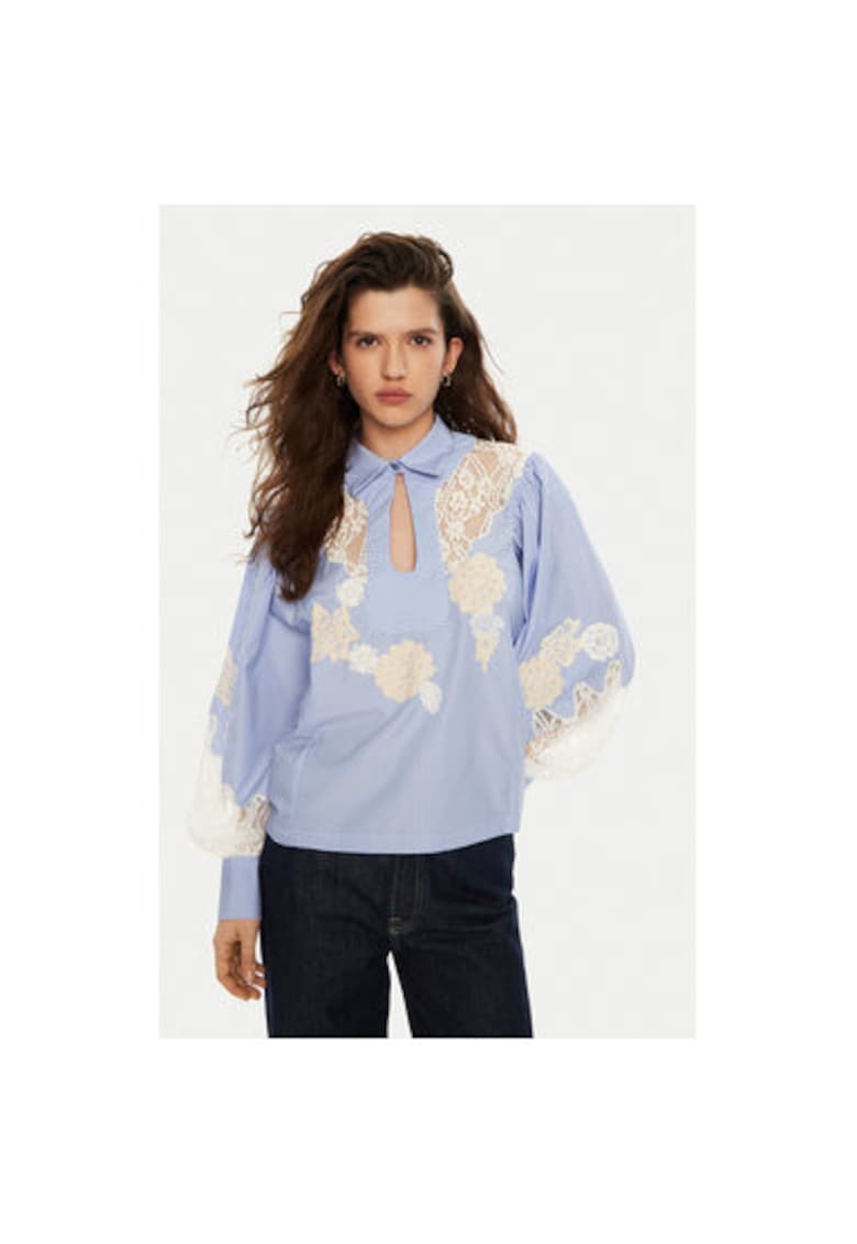 Camasa dama -  304891434 - Poliester/Bumbac - Albastru