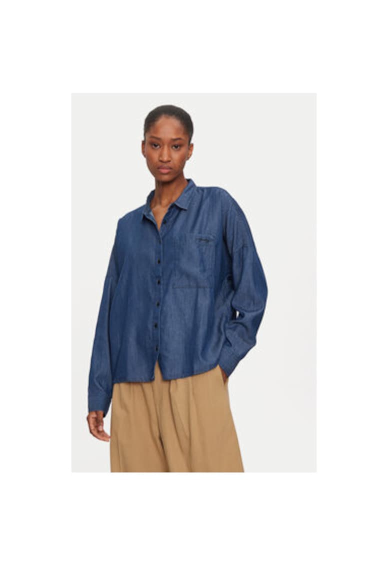 Camasa dama - 304339783 - Lyocell/Bumbac - Albastru