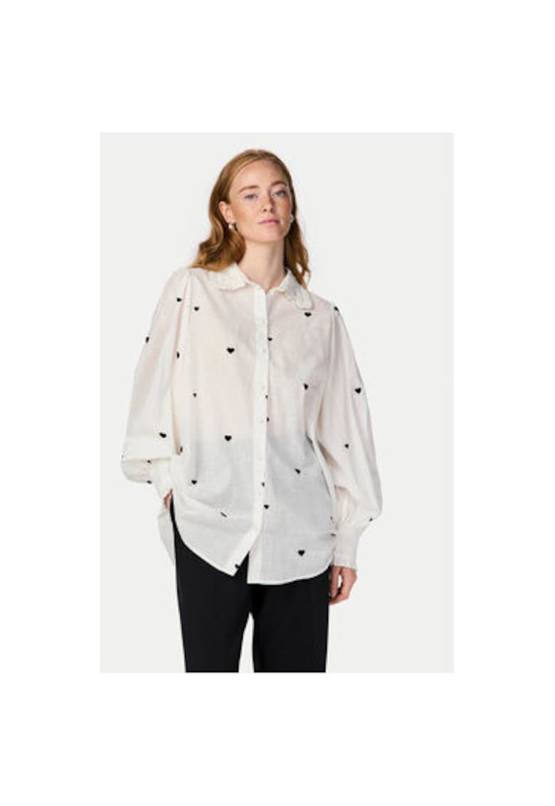 Camasa dama - 304929021 - Bumbac organic - Alb - Alb