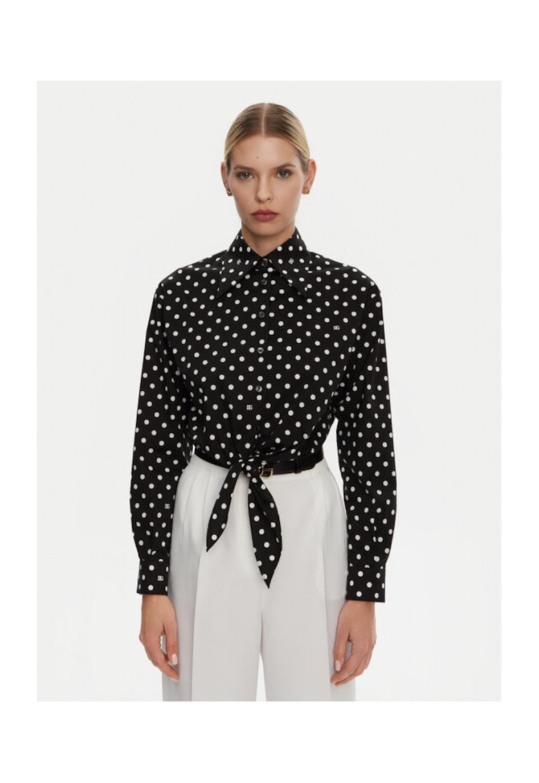 Camasa Dama - 305315410 - Bumbac - Elastan - Negru - Negru