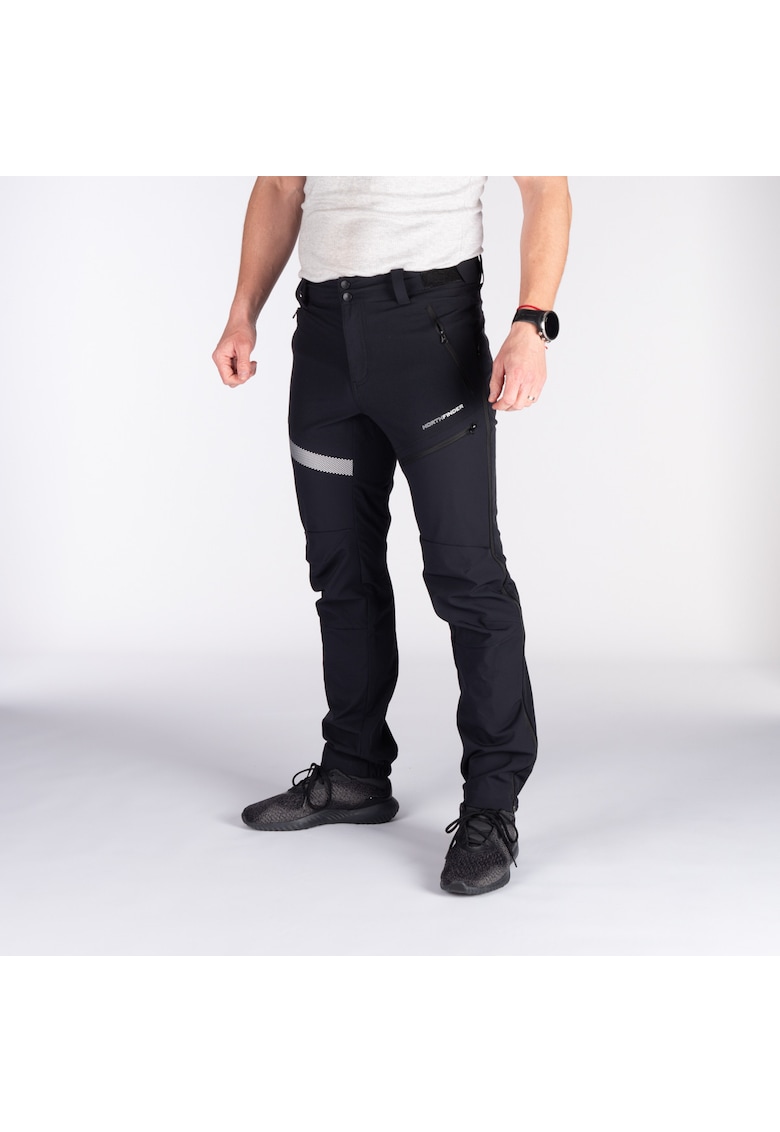 Pantaloni hibrizi softshell cu deschidere completa 10K/10K barbati Ganek - Negru
