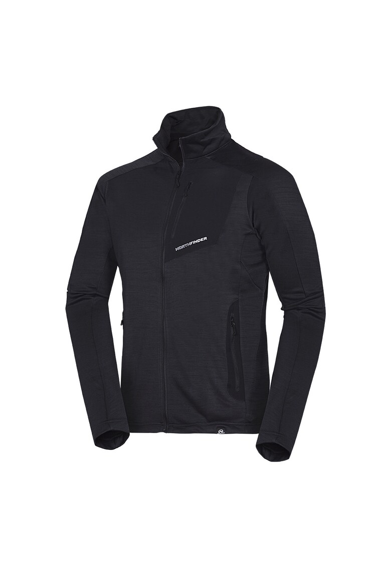 Hanorac din fleece melange pentru barbati Vonby - Negru