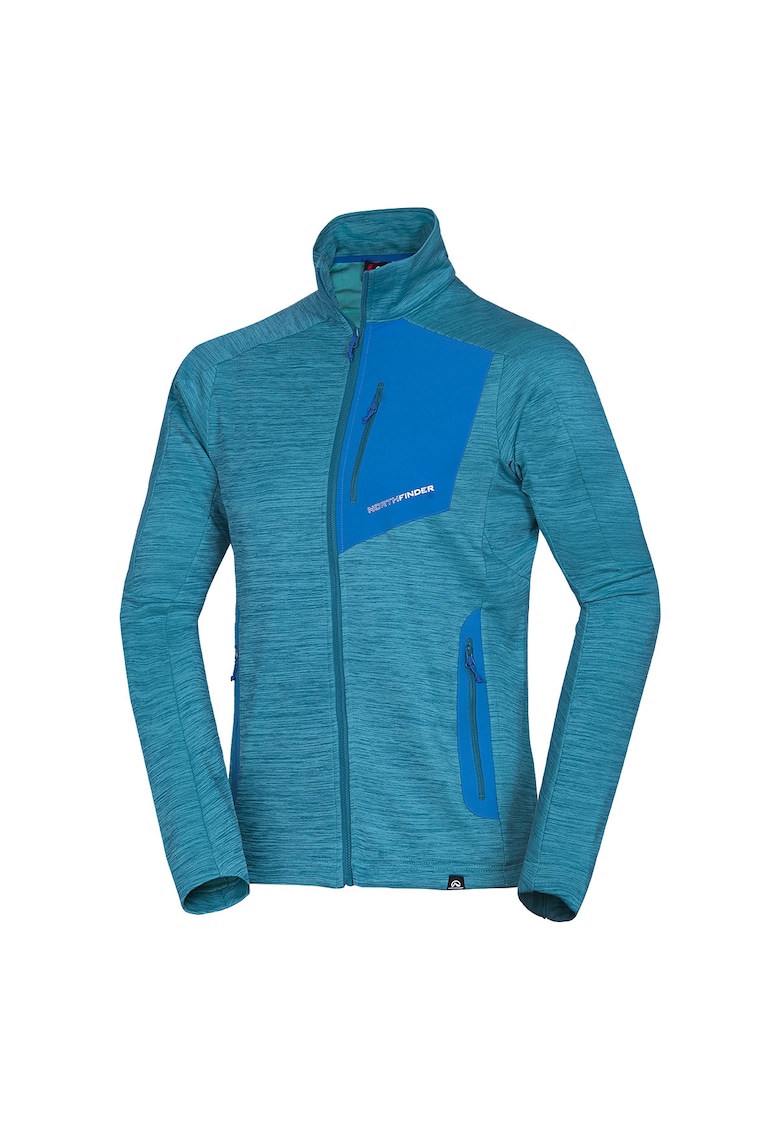 Hanorac din fleece melange pentru barbati Vonby - Albastru turcoaz