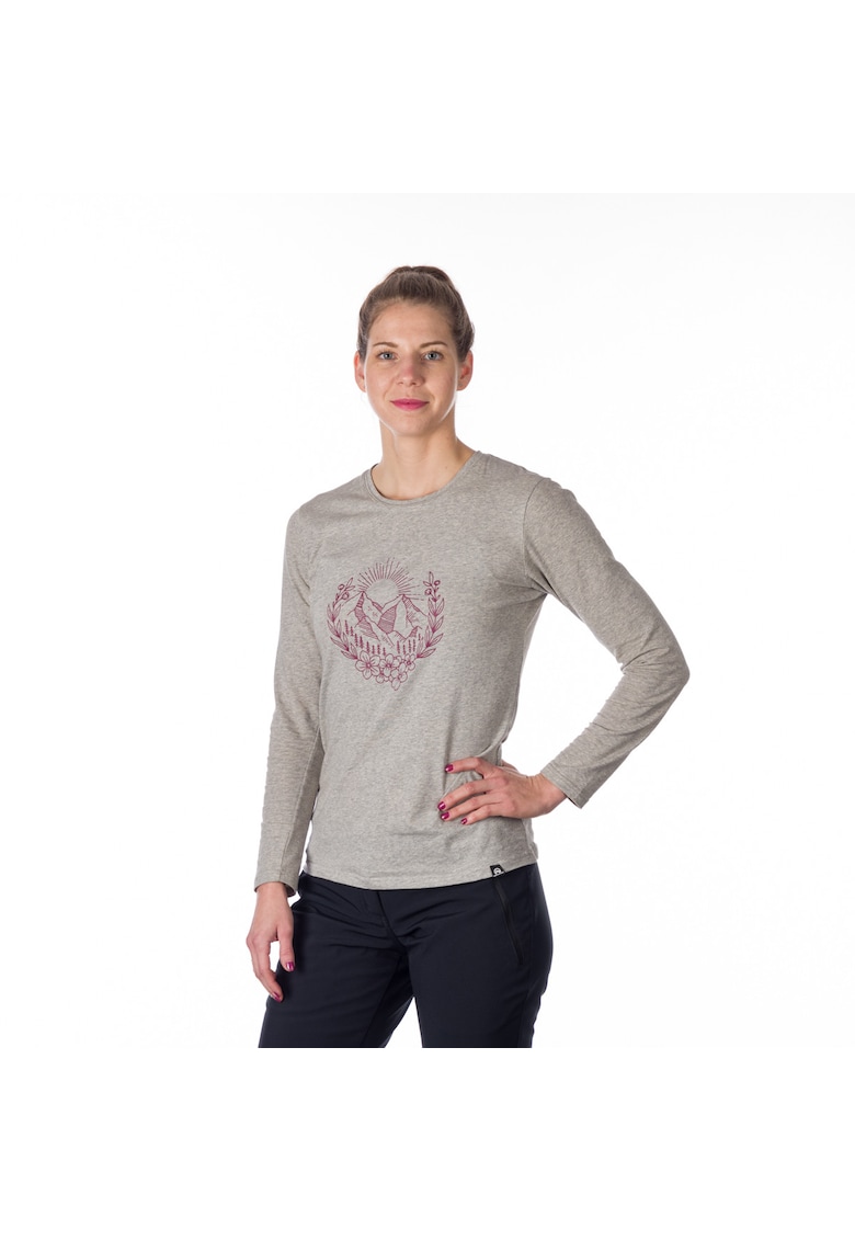 Tricou din bumbac cu imprimeu pentru femei Dorothea greymelange