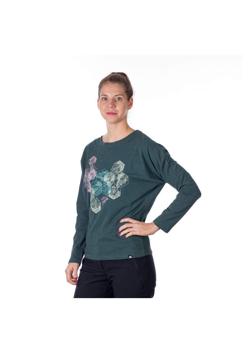 Tricou din bumbac cu imprimeu pentru femei Beverly inkbluemelange