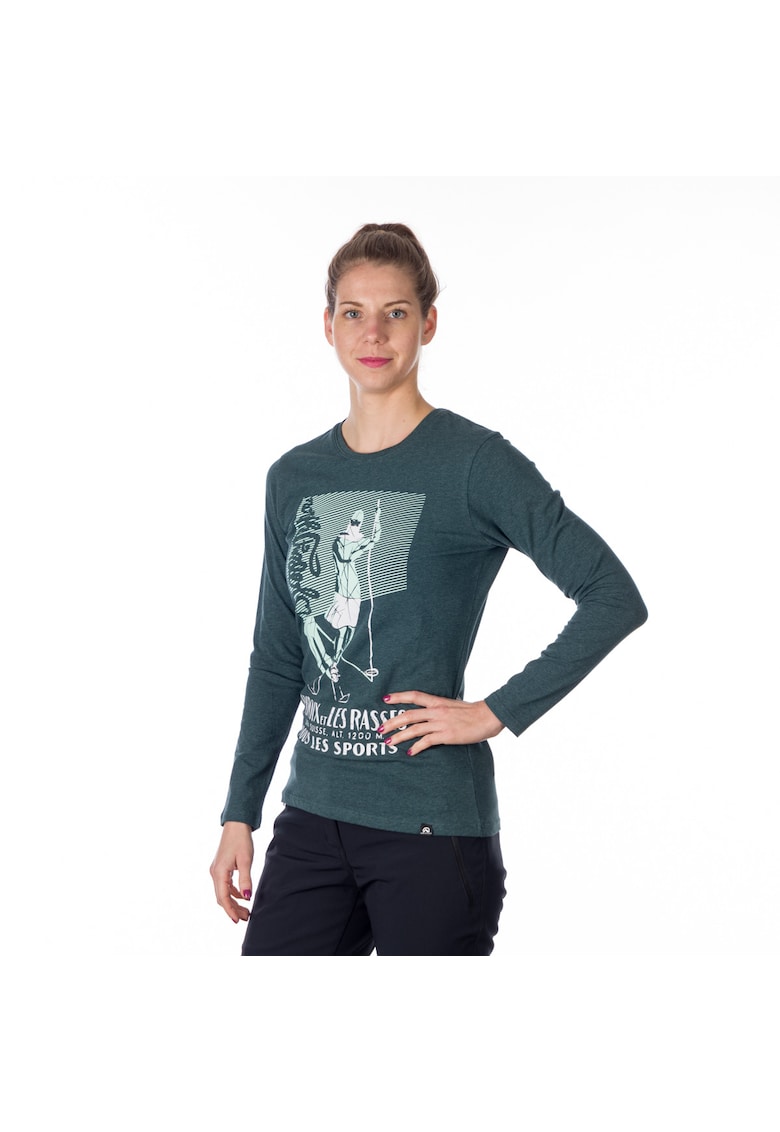 Tricou din bumbac cu imprimeu pentru femei Faye inkbluemelange