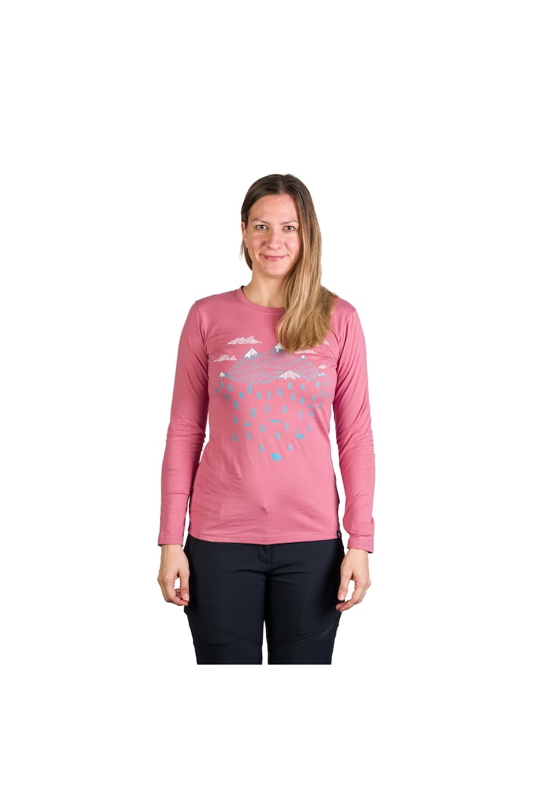 Tricou cu maneca lunga din bumbac dama Deann rose