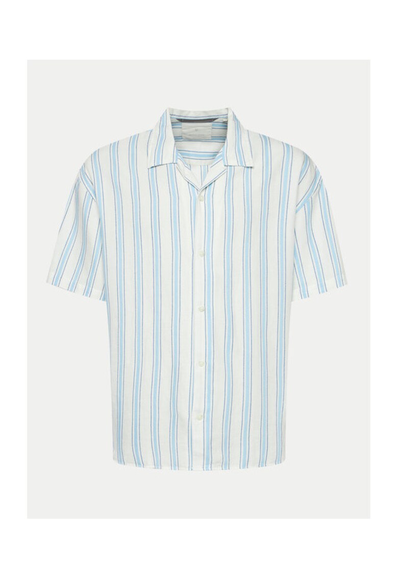 Camasa barbati - 304376276 - Bumbac/In/Viscoza - 2XL INTL - Albastru
